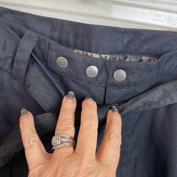 Kemper Women’s Ski/Snow Board Pants Solid Black Ext & Lace Print Inside Size L - Picture 9 of 14